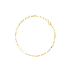 Paperclip gold bracelet