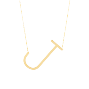 Large English Initials Necklace