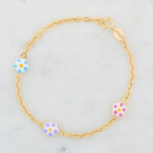Kids Flower shape enamel bracelet
