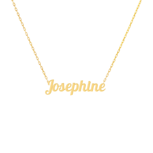 Gold plated silver english name necklace