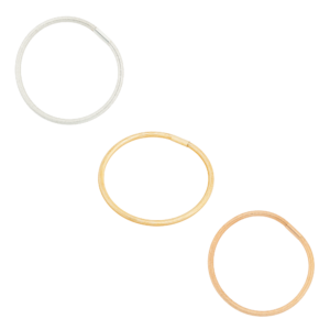 Yellow, White and rose gold elastic bangles