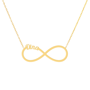one name in infinity shape necklace